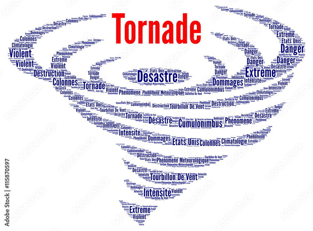 Tornado word cloud concept with french text Stock Illustration Adobe