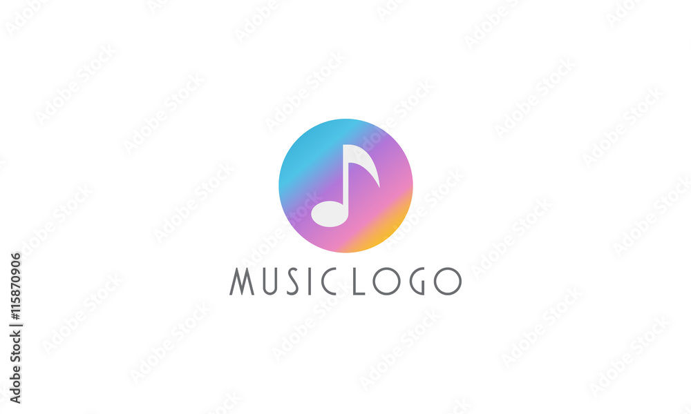 Fototapeta premium collorfull music logo