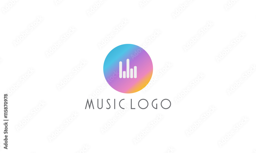 collorfull music logo