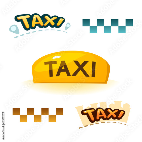 Taxi sign, vector illustration