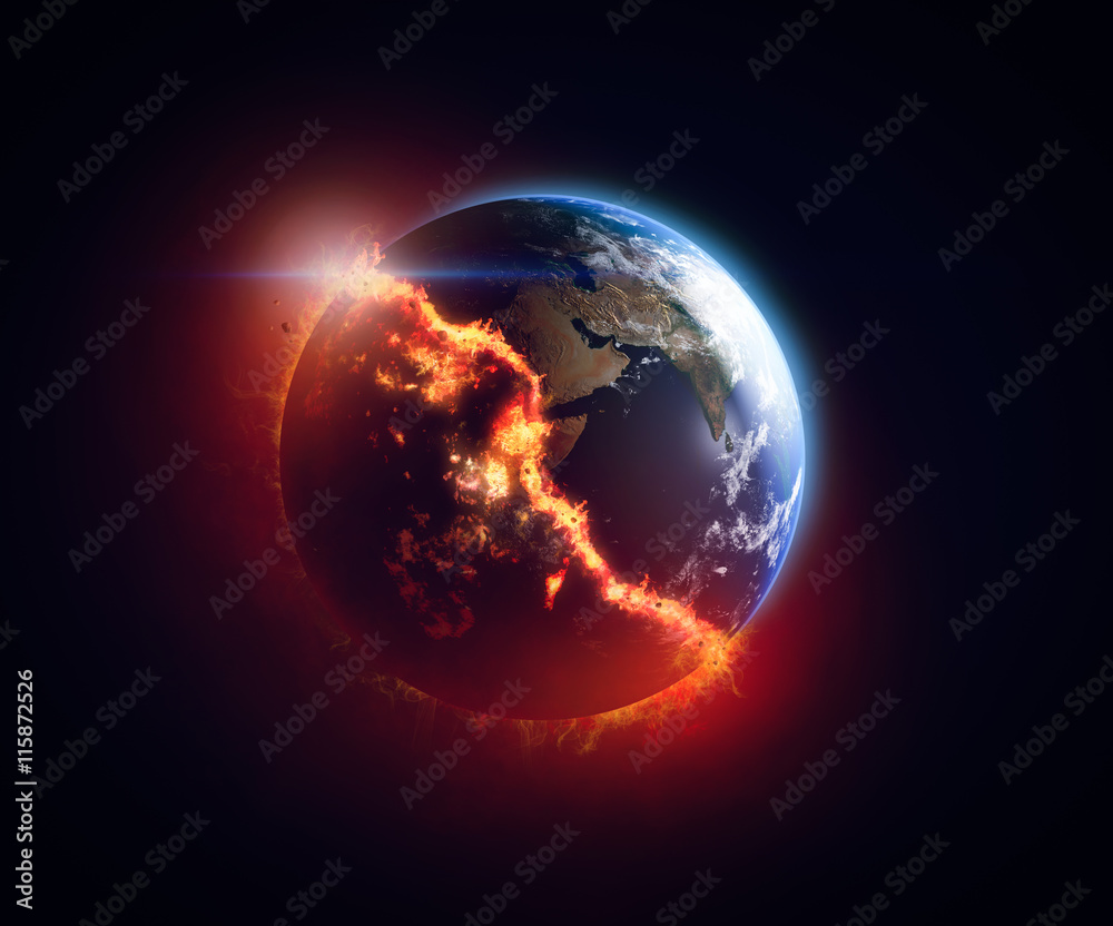 Burning earth