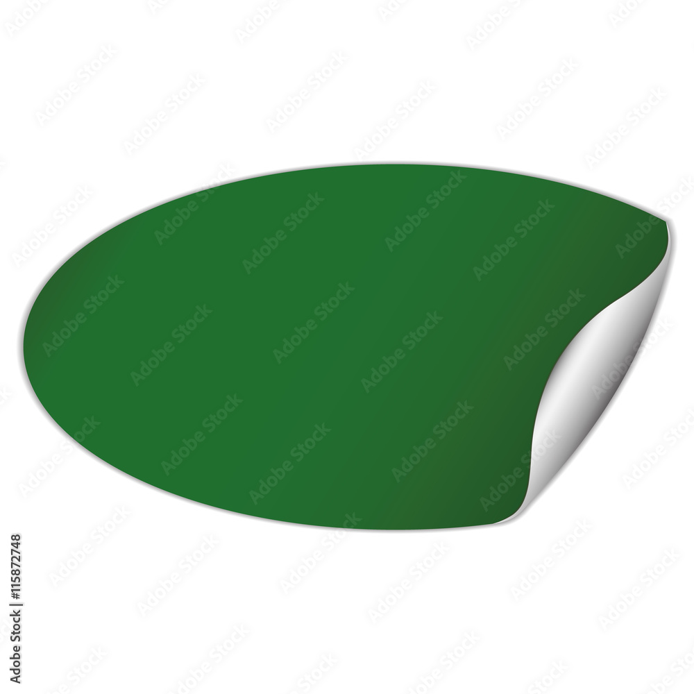 green oval sticker green oval sticker