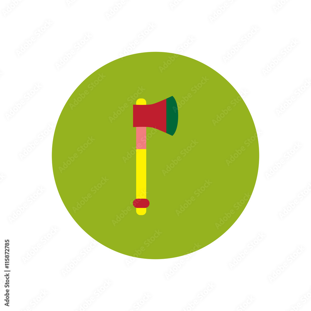 stylish icon in color circle steel ax stylish icon in color circle steel ax