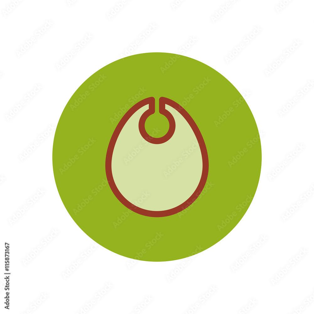 stylish icon in color circle children bib stylish icon in color circle children bib