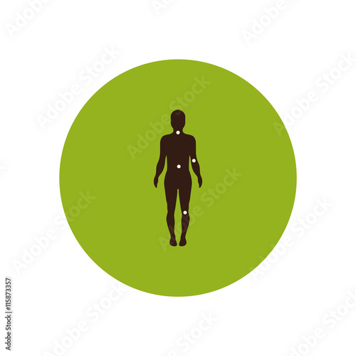 stylish icon in color circle body osteoarthritis