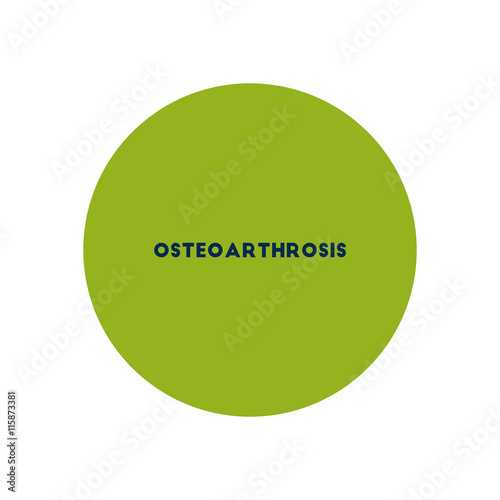 stylish icon in color circle osteoarthritis text 