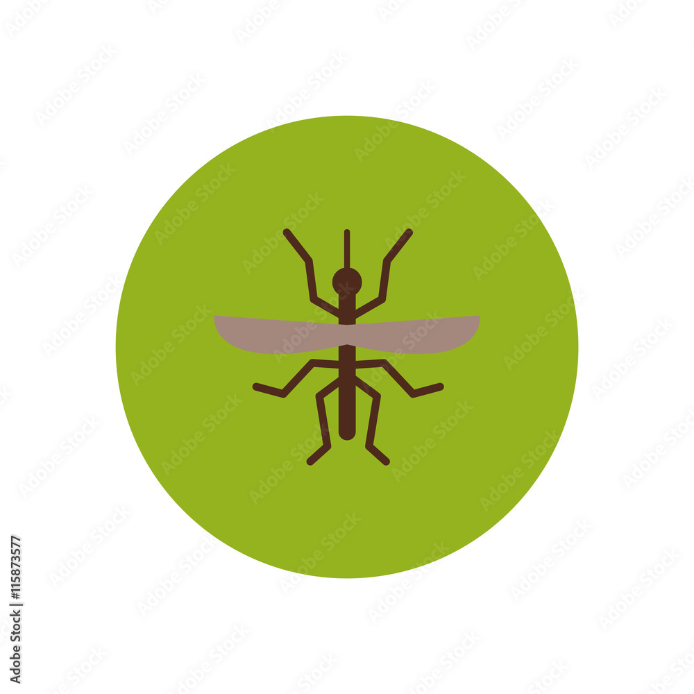stylish icon in color circle flying beetle stylish icon in color circle flying beetle