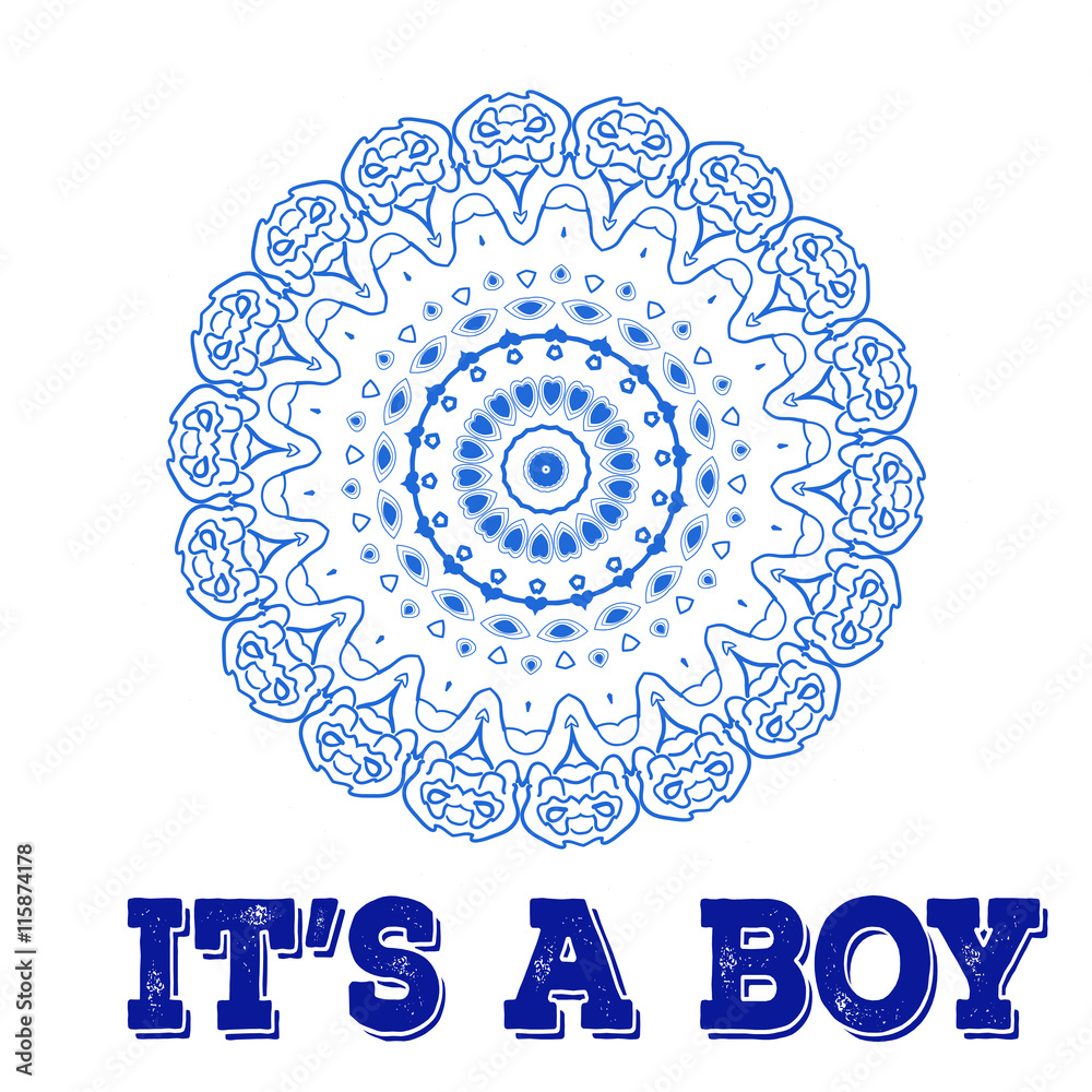 Vector baby shower. Symmetry circle shape child decoration. or birthday invitation template. Vector baby shower. Symmetry circle shape child decoration. or birthday invitation template.
