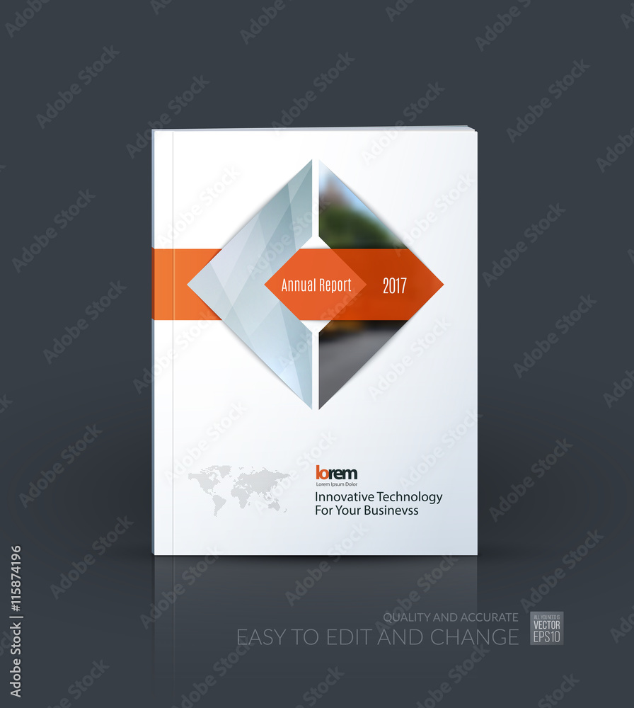 Fototapeta premium Brochure template layout, cover design annual report, magazine, 