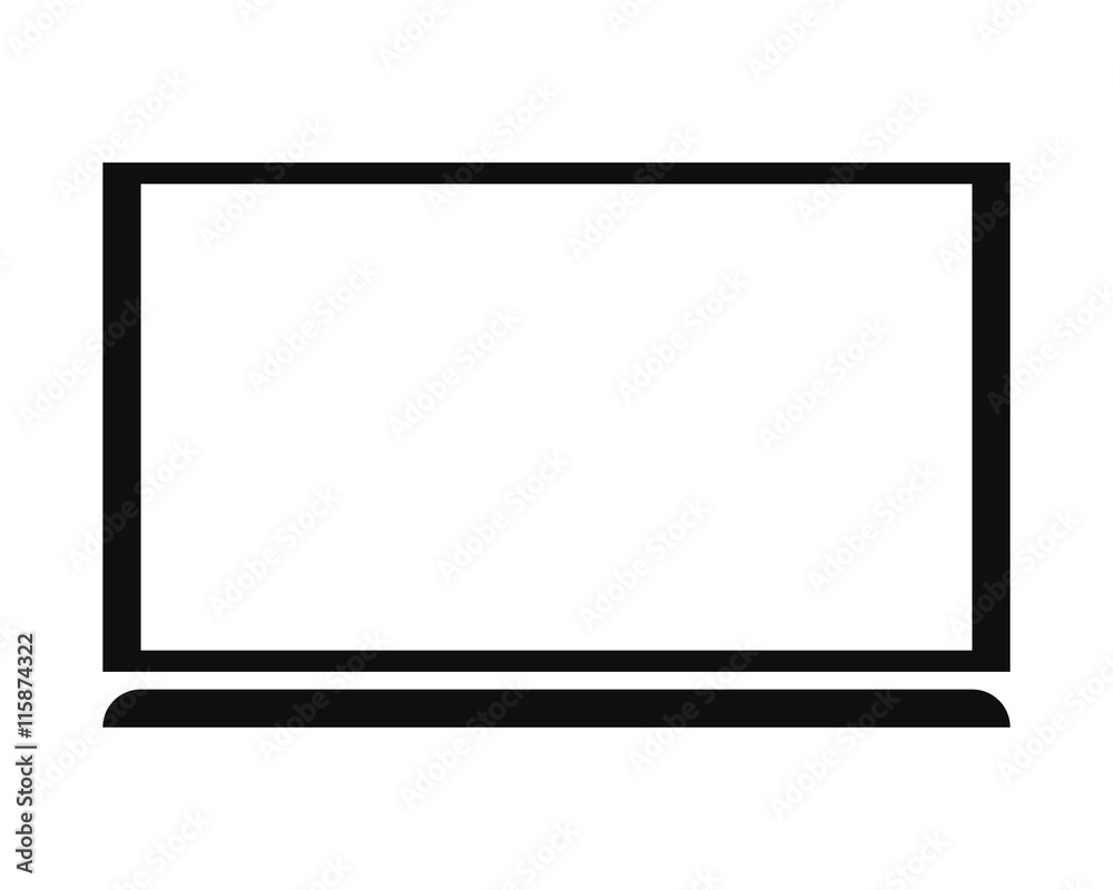 flat design laptop frontview icon vector illustration flat design laptop frontview icon vector illustration