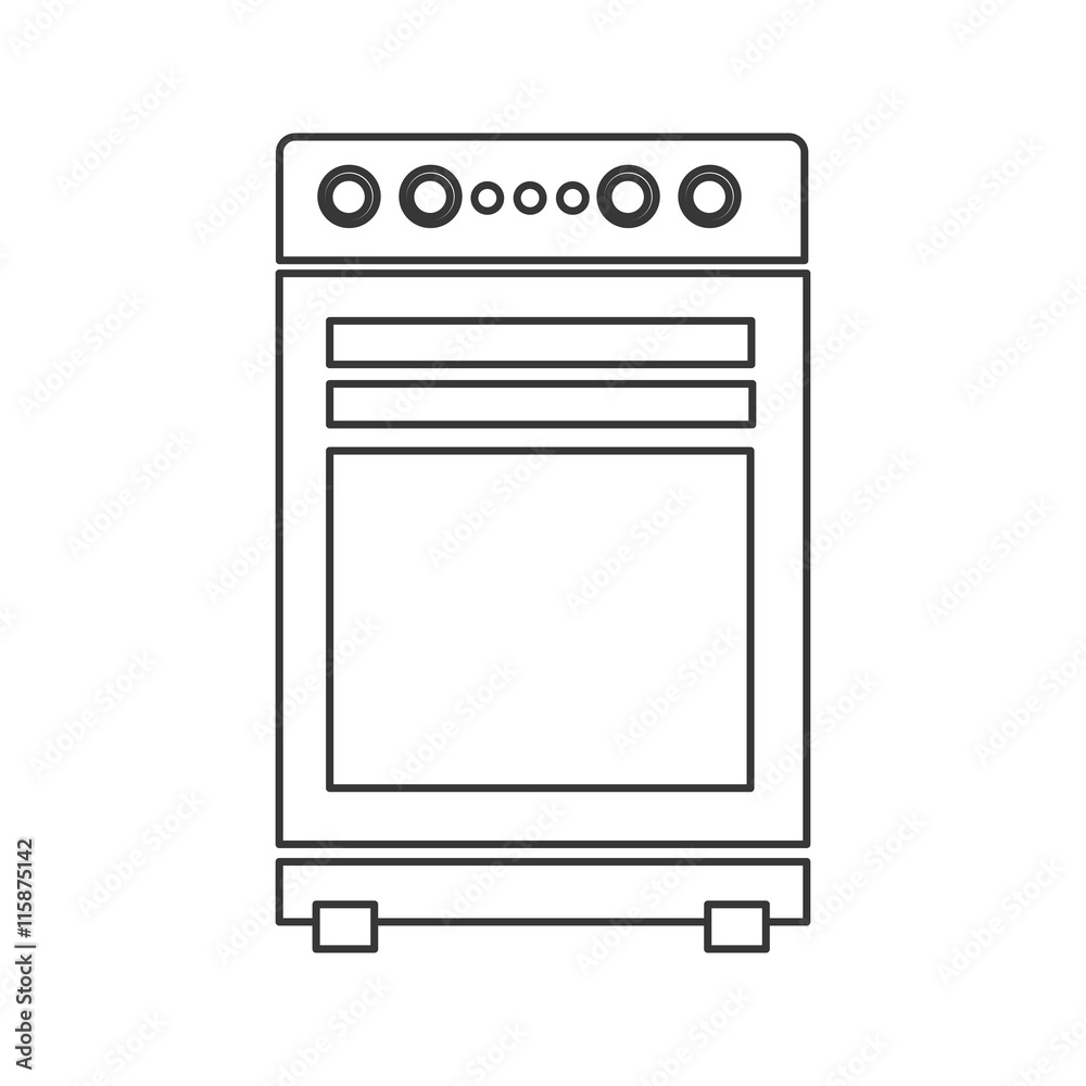 flat design stove oven icon vector illustration flat design stove oven icon vector illustration