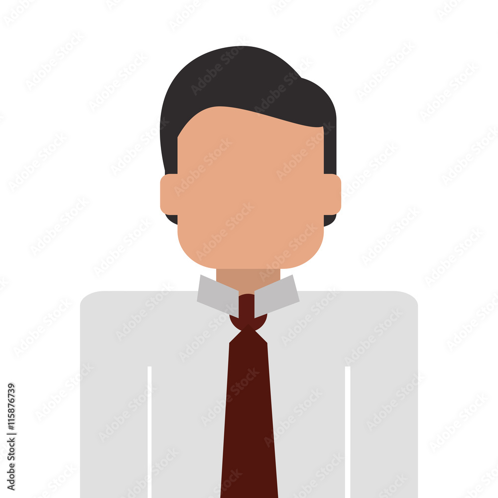 flat design faceless businessman portrait icon vector illustration flat design faceless businessman portrait icon vector illustration