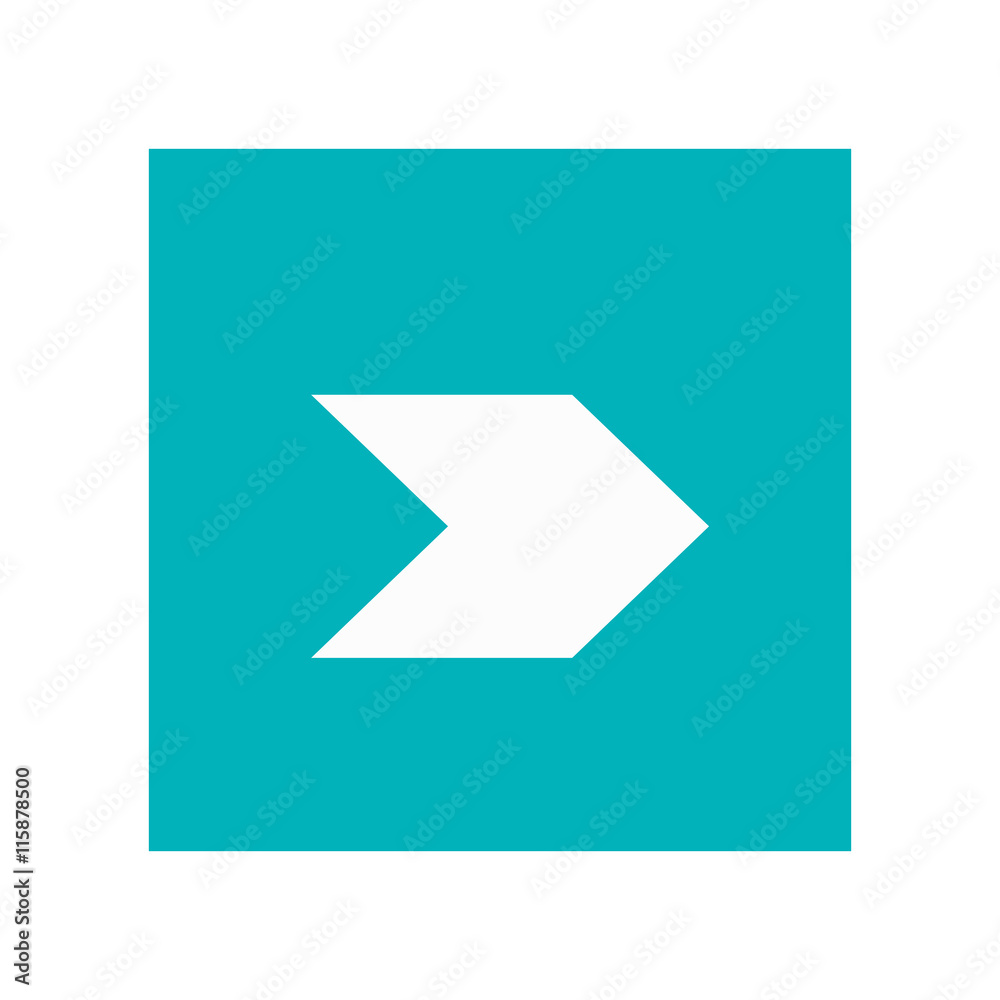 flat design arrow pointing right inside square icon vector illustration flat design arrow pointing right inside square icon vector illustration