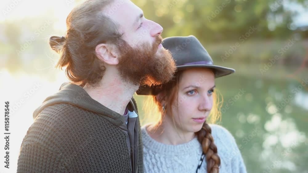 Couple by water