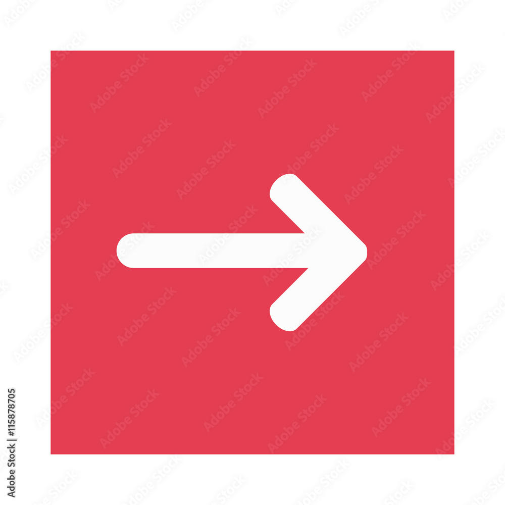 flat design arrow pointing right inside square icon vector illustration flat design arrow pointing right inside square icon vector illustration