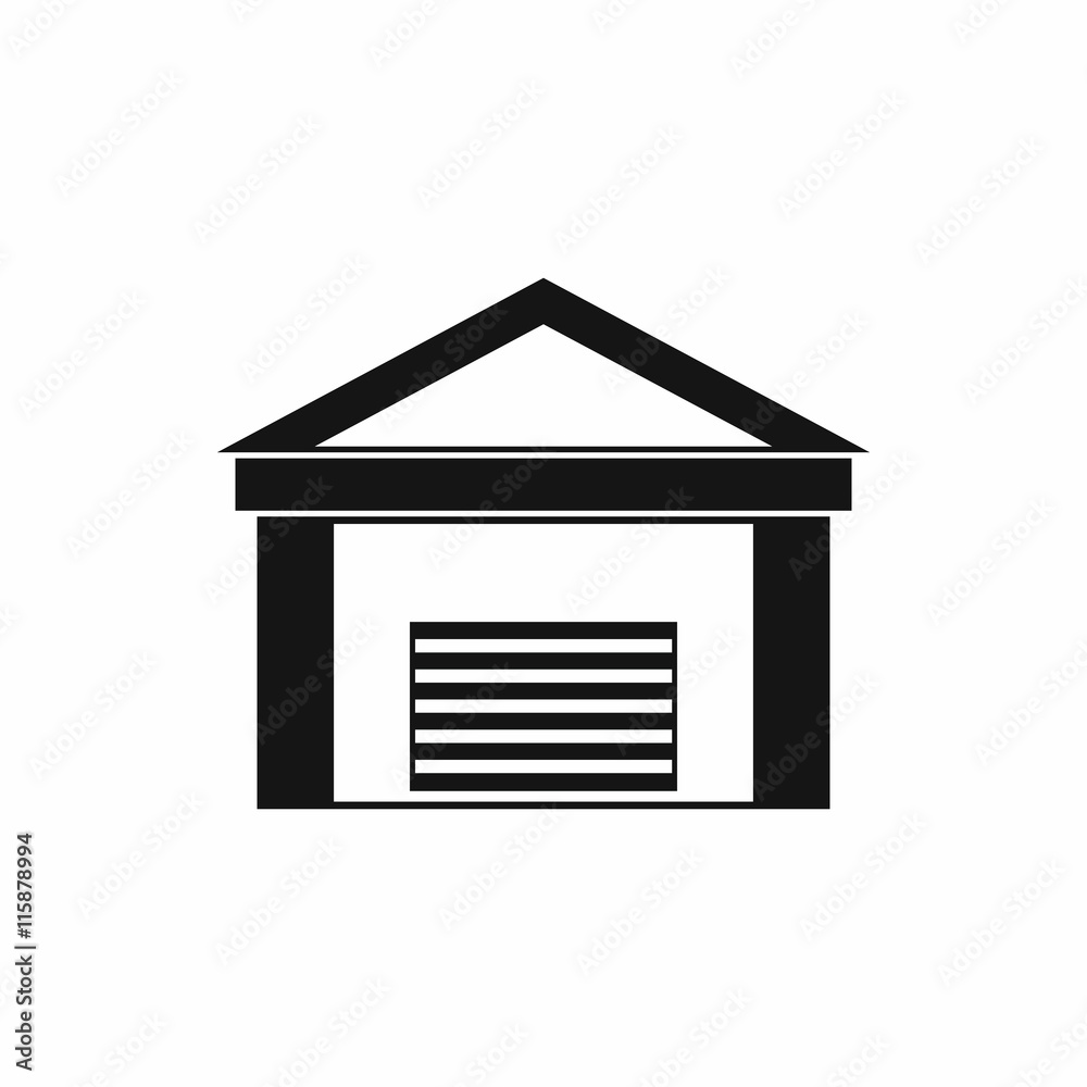 New garage icon in simple style. Building symbol isolated vector illustration New garage icon in simple style. Building symbol isolated vector illustration