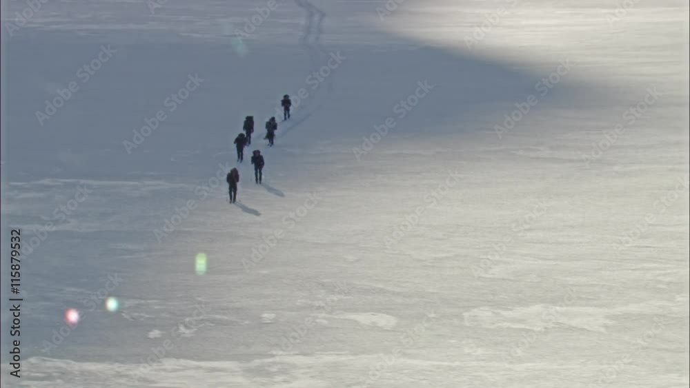 Explorers walking