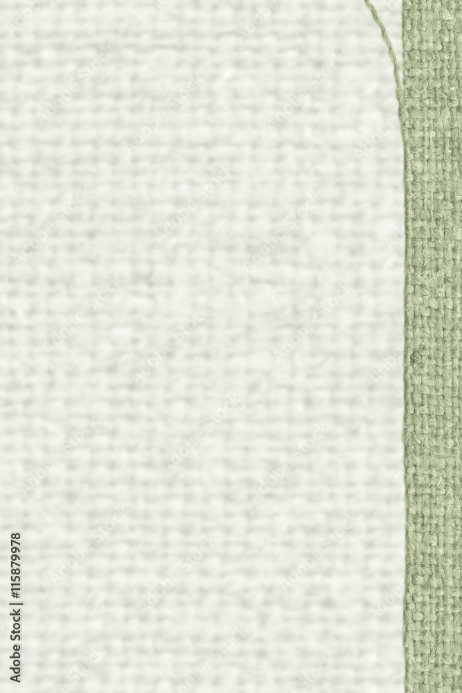 Fototapeta premium Textile yarn, fabric products, mint canvas, rope material, flat background