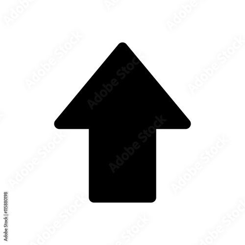 flat design arrow pointing up icon vector illustration