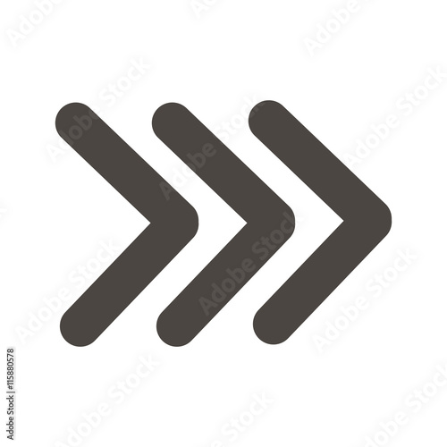 flat design arrow pointing right icon vector illustration