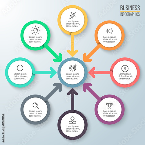 Business infographics. Diagram for presentation.