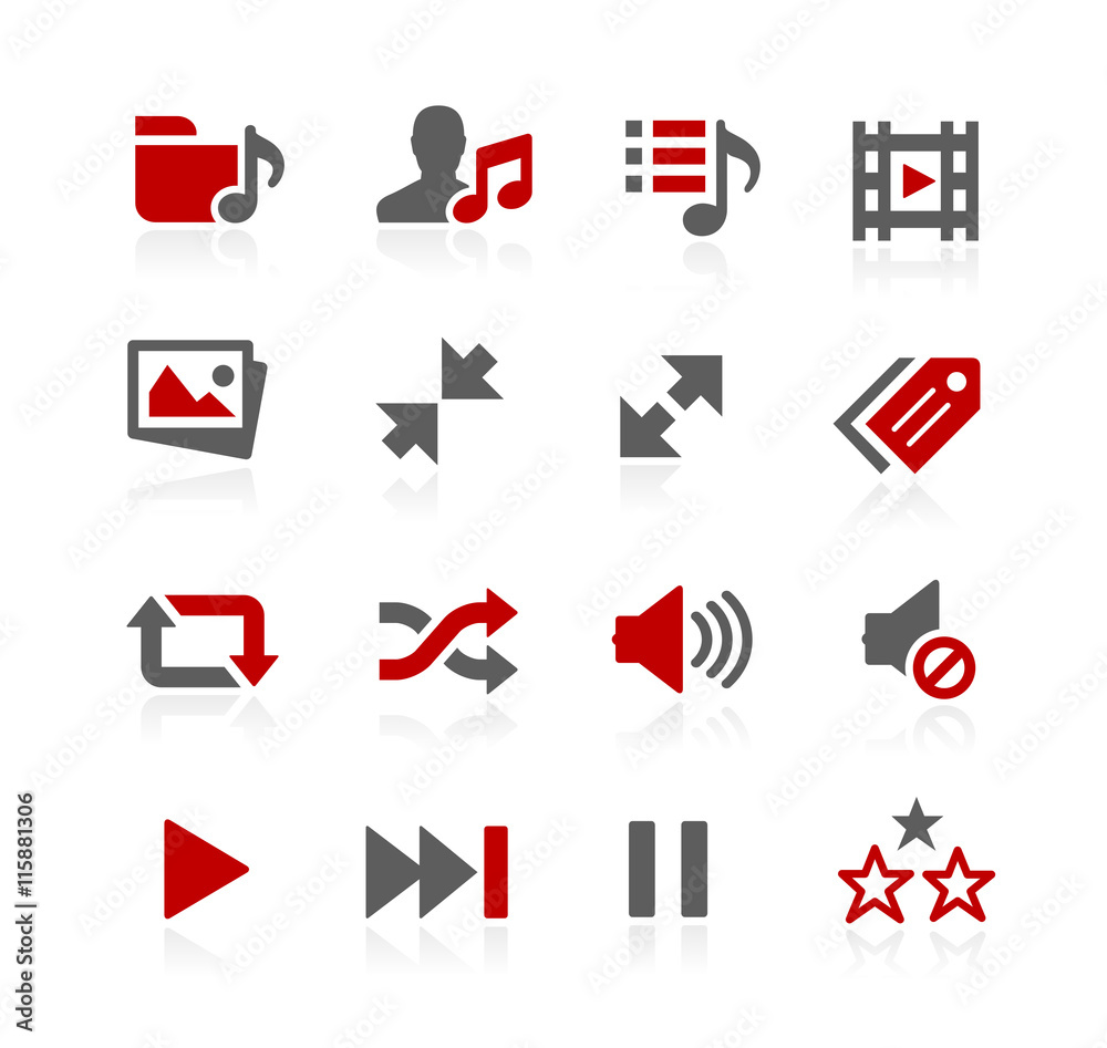 Media Player Vector Icons // Redico Series