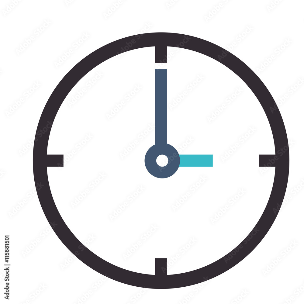 flat design simple clock icon vector illustration flat design simple clock icon vector illustration