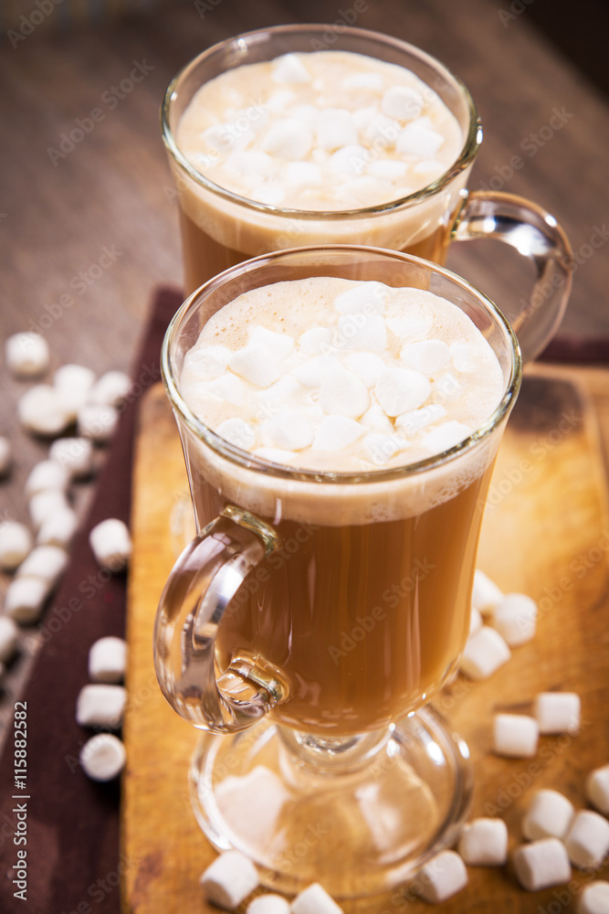 coffee with marshmallow coffee with marshmallow