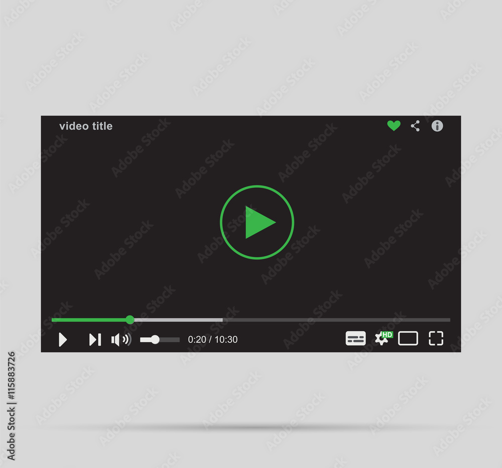 video player, vector