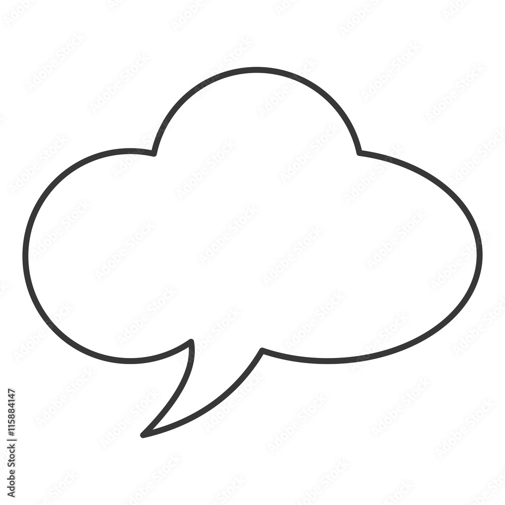 flat design cloudlike conversation bubble icon vector illustration flat design cloudlike conversation bubble icon vector illustration