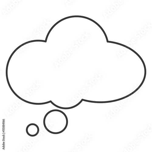 flat design cloudlike conversation bubble icon vector illustration