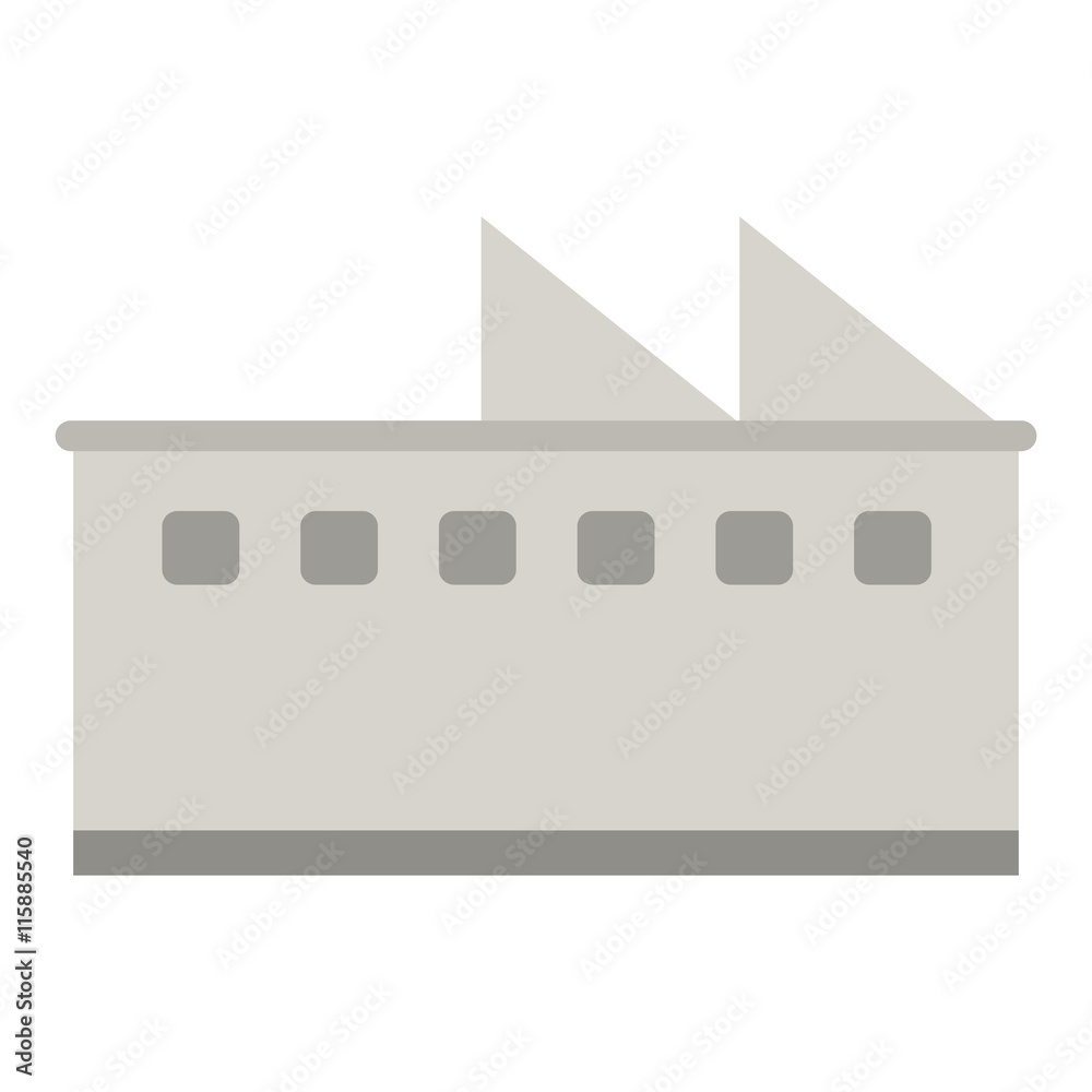 flat design factory building icon vector illustration flat design factory building icon vector illustration