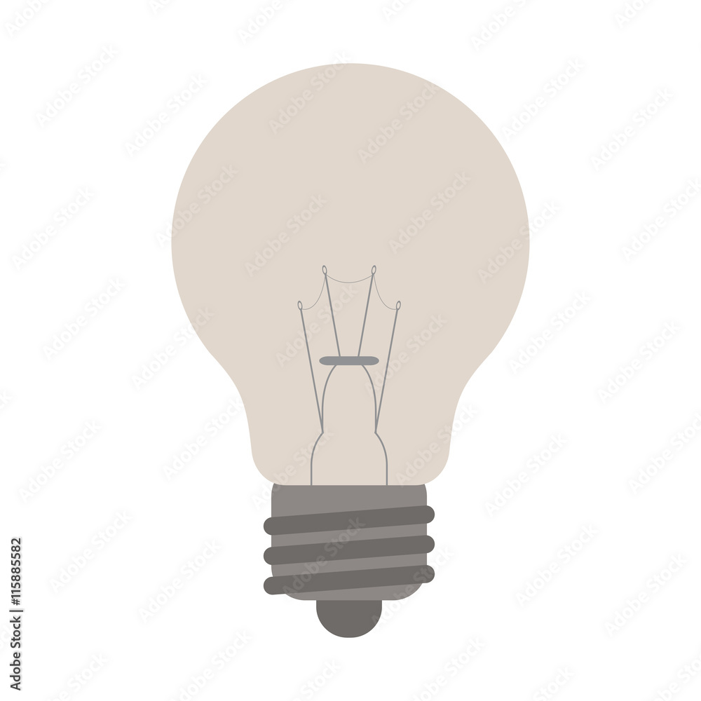 flat design regular lightbulb icon vector illustration flat design regular lightbulb icon vector illustration