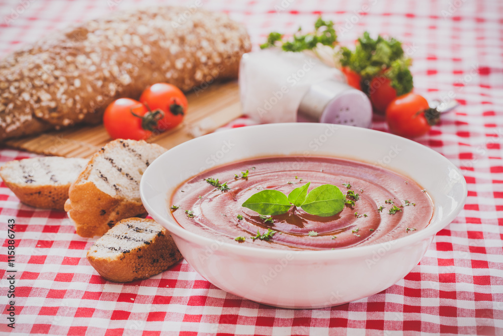 Tomato gazpacho soup Tomato gazpacho soup