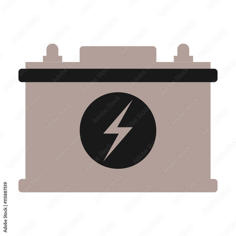 flat design car battery icon vector illustration flat design car battery icon vector illustration