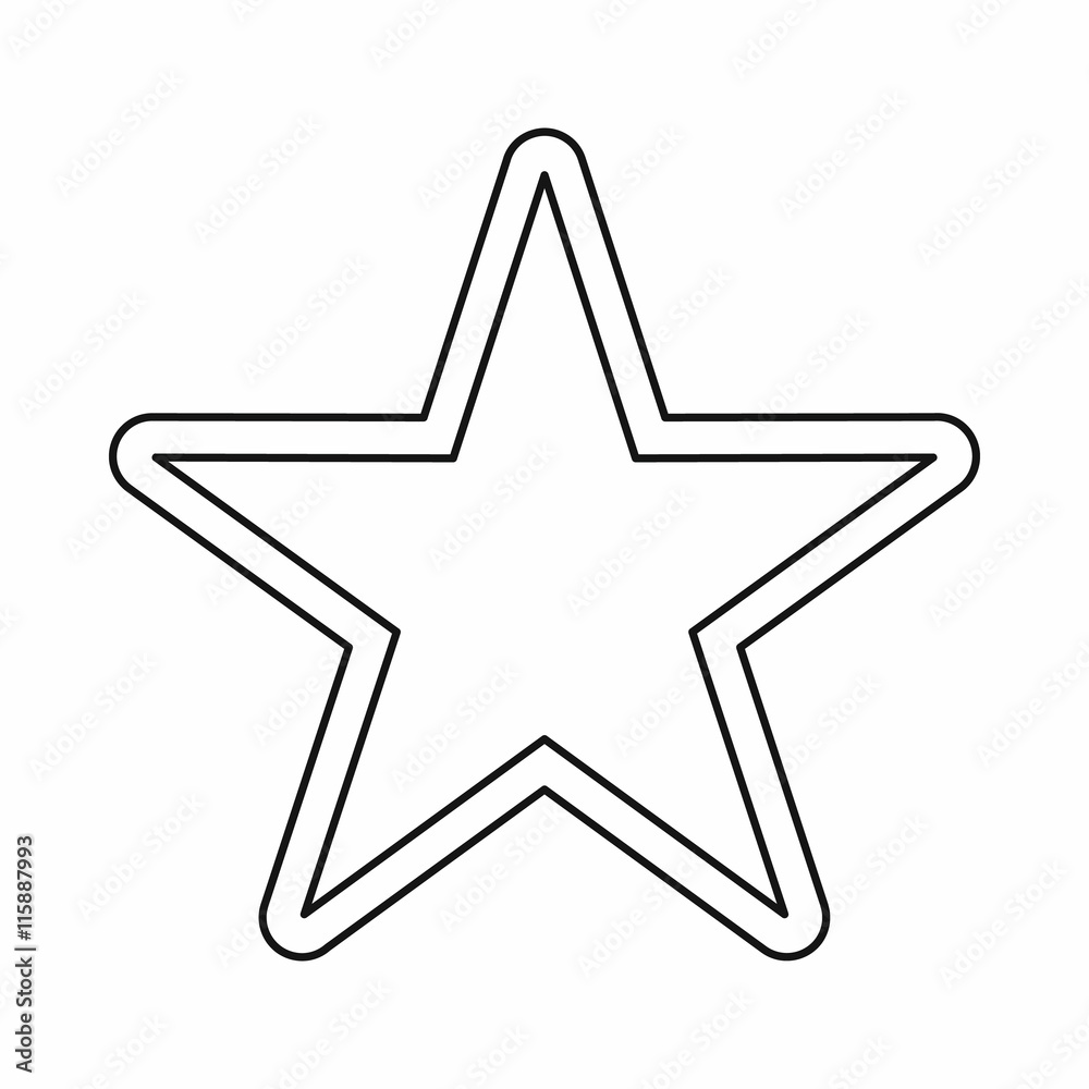Star icon in outline style isolated vector illustration Star icon in outline style isolated vector illustration