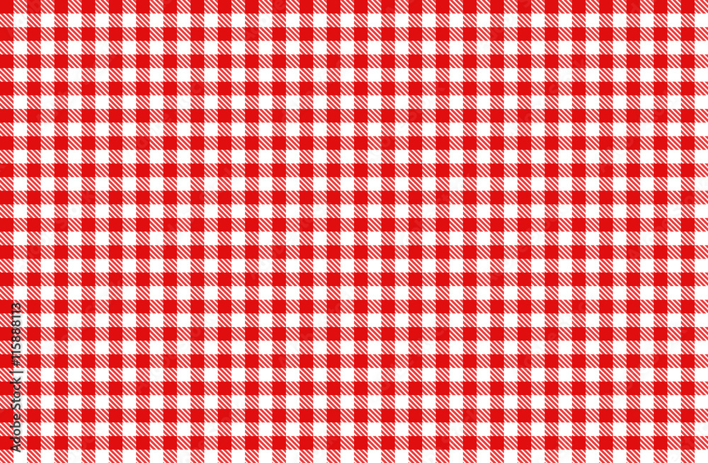 rot-weiß Karo Tischdecke Muster kariert Picknick Stock-Vektorgrafik | Adobe  Stock
