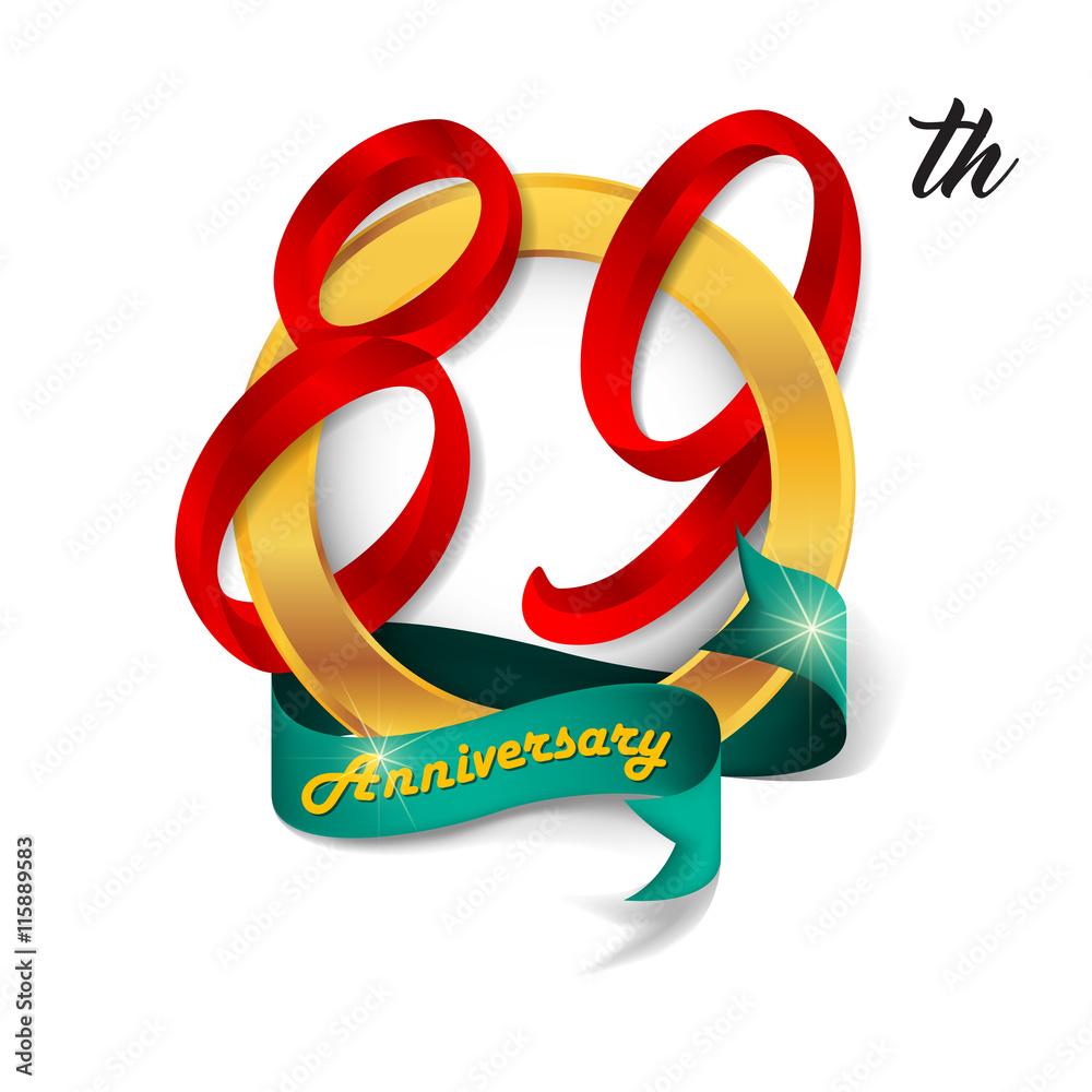 Fototapeta premium Anniversary emblems template design