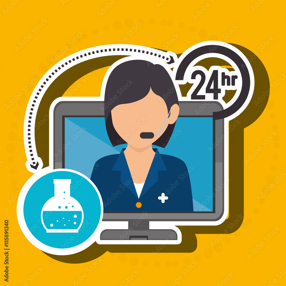 nurse 24-hour health isolated icon design, vector illustration graphic nurse 24-hour health isolated icon design, vector illustration graphic