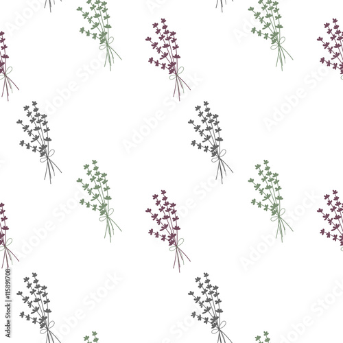 Fototapeta Naklejka Na Ścianę i Meble -  Lavender seamless pattern.