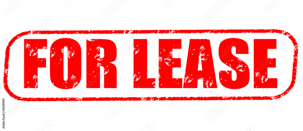 For lease on the white background, red illustration