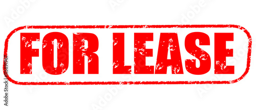 Obraz na płótnie For lease on the white background, red illustration w salonie