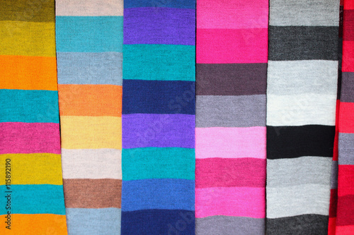 Multi-colored scarfs. Helsinki, Finland