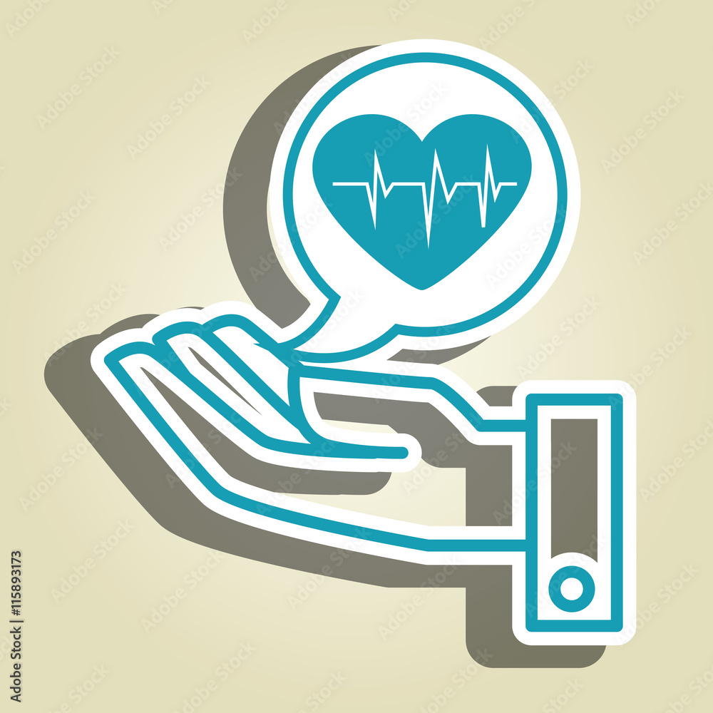 hand service medical isolated icon vector illustration