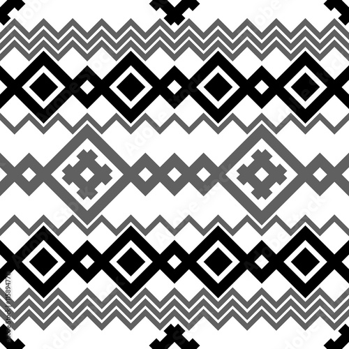 Embroidery or knit russian and ukrainian national seamless pattern