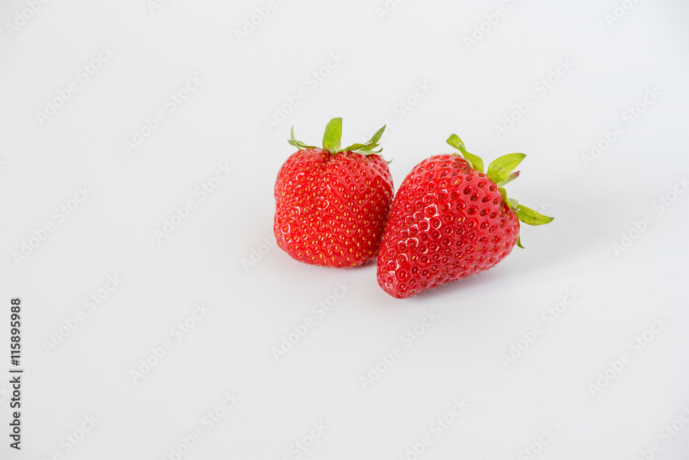 some Strawberry on a white background close up some Strawberry on a white background close up