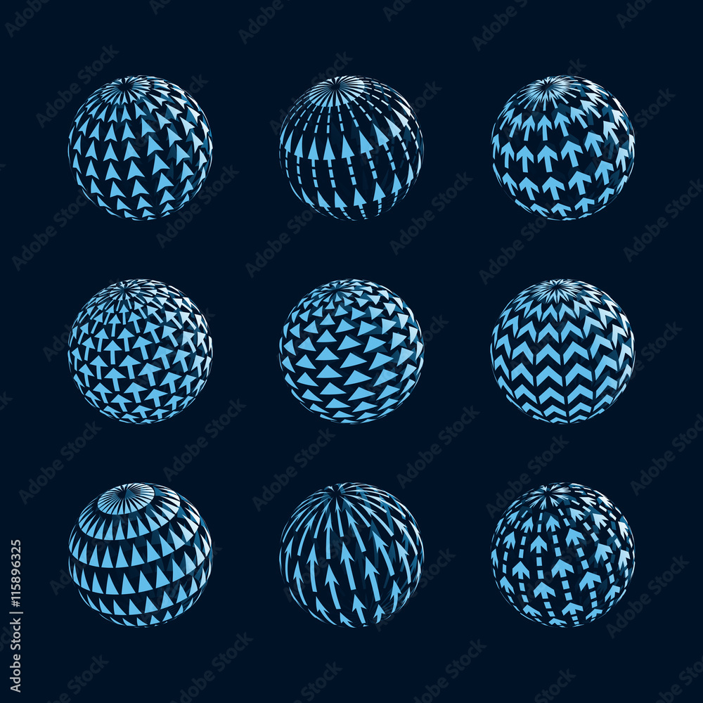 Blue planet icons Blue planet icons