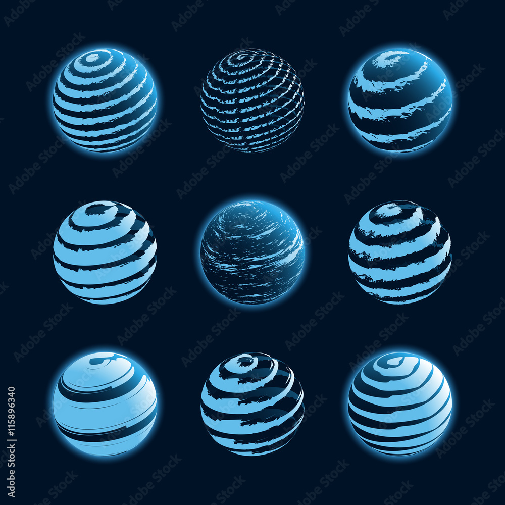 Blue planet icons