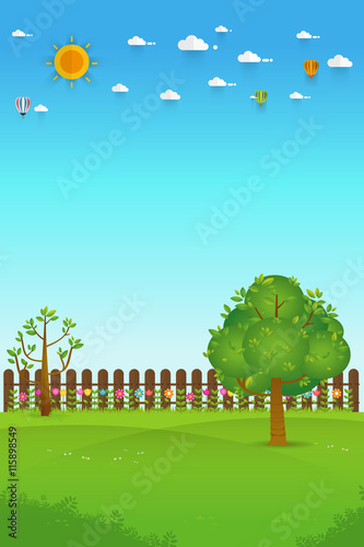 summer garden landscape