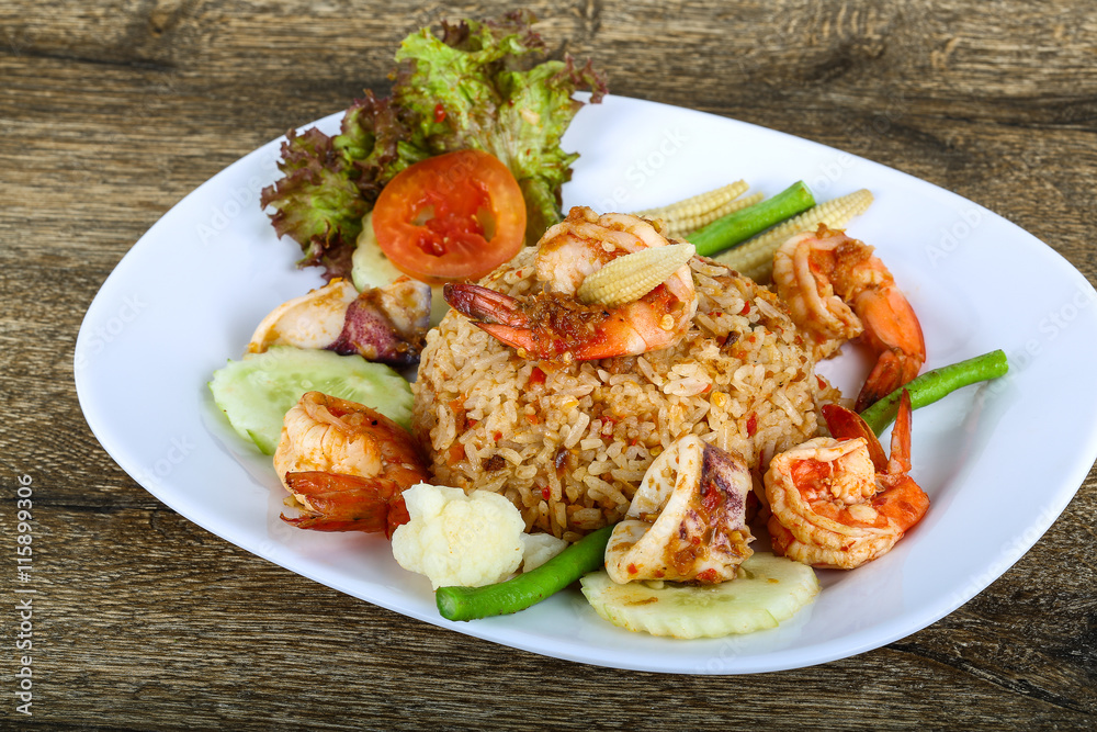 Fried rice with seafood Fried rice with seafood